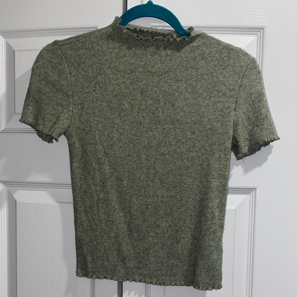 Green Short Sleeve Kit Top Forever 21 Medium